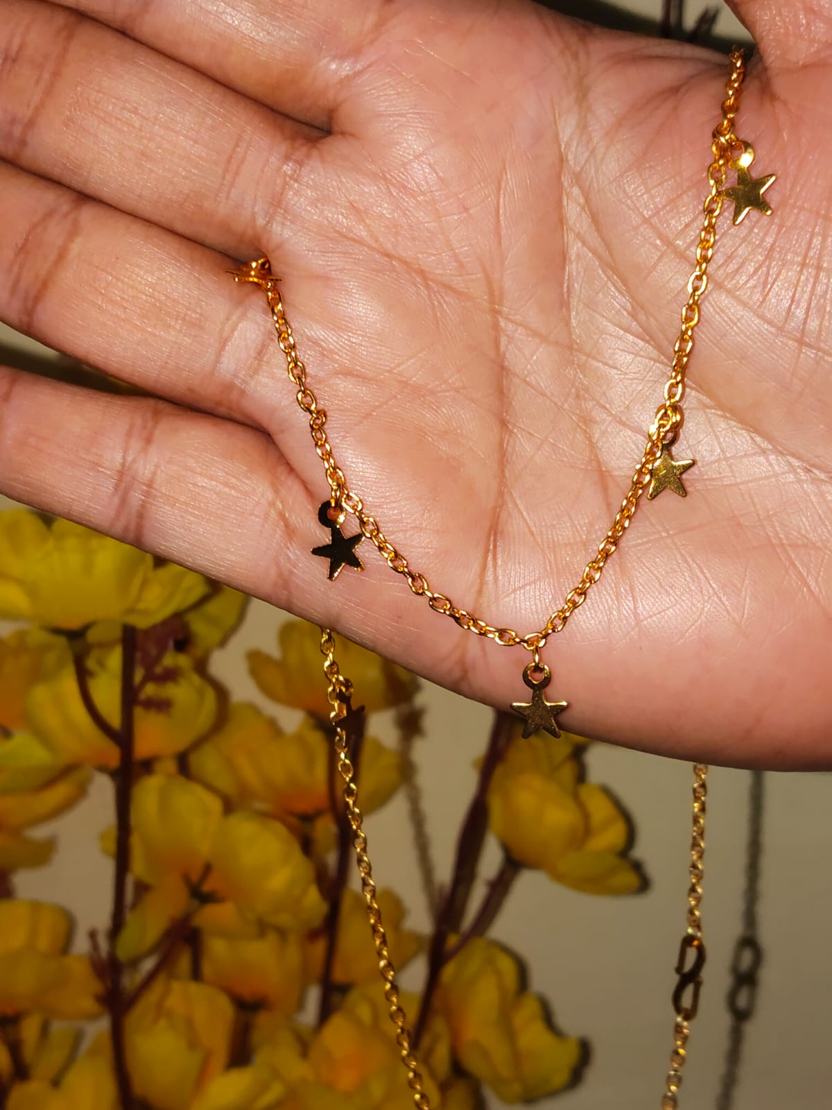 Korean statement Necklace with star charm - Image 2