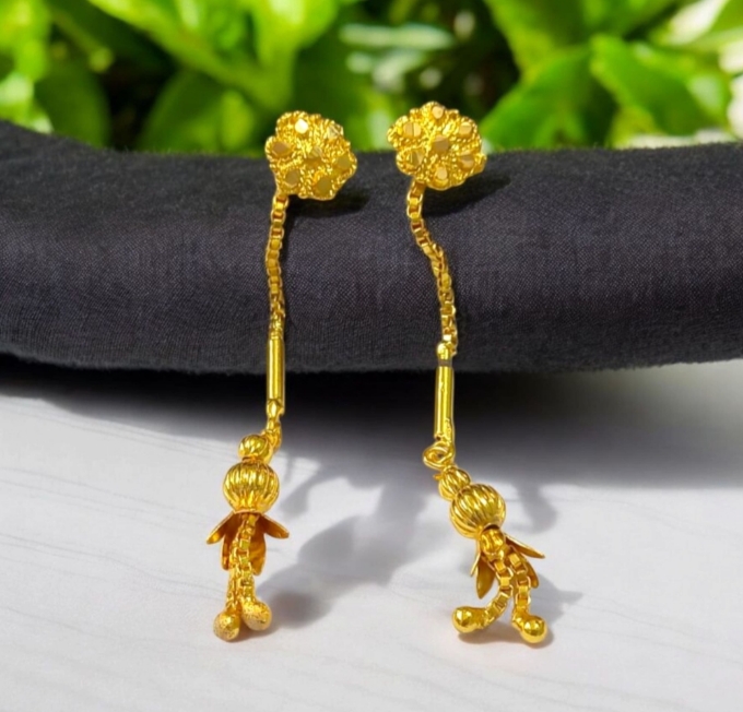 Exquisite Gold Sui Dhaga  Earrings
