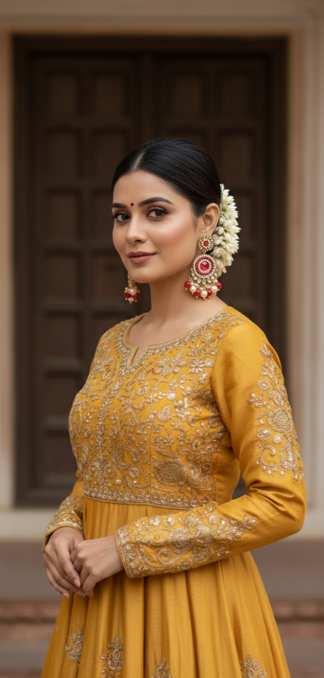 Regal Red and  Pearl Embellished Jhumka Earrings - Image 2