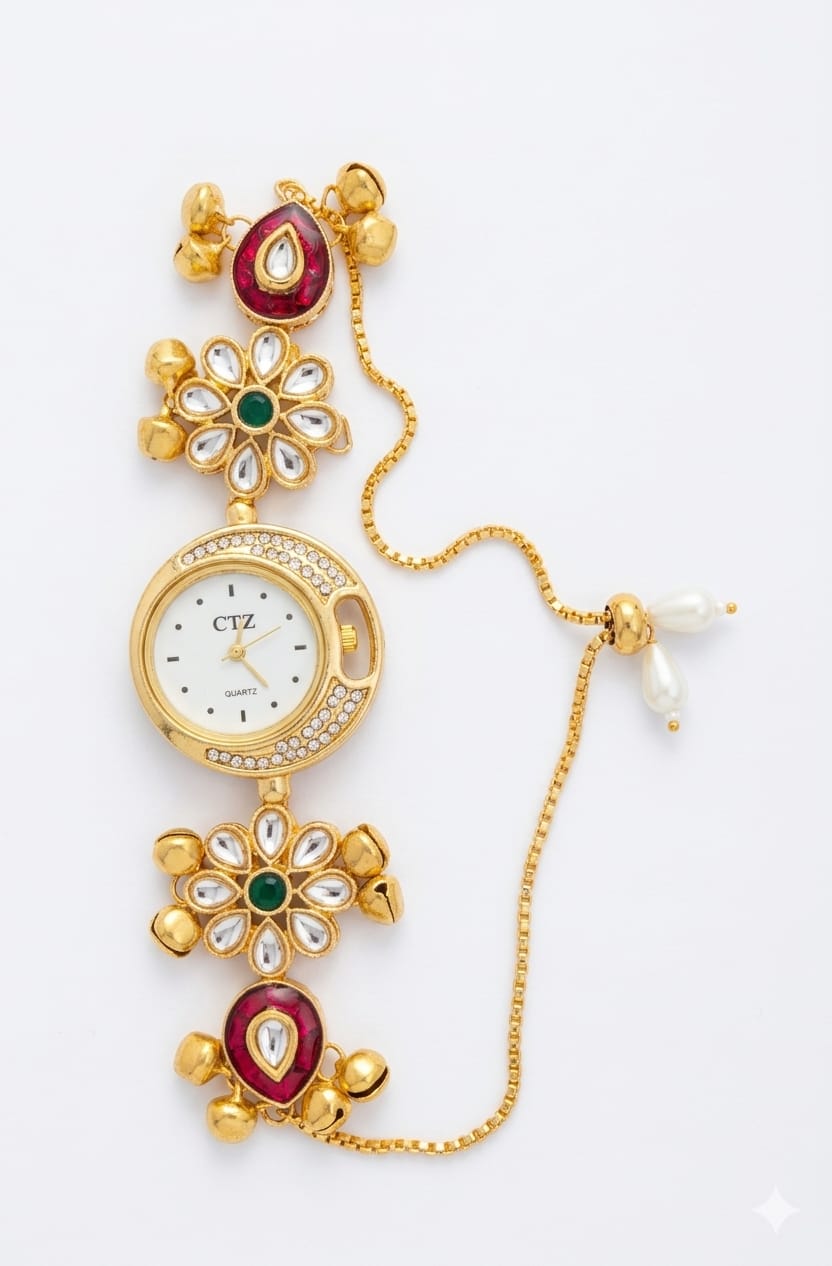 Kashmiri Kundan Party Wear Watch